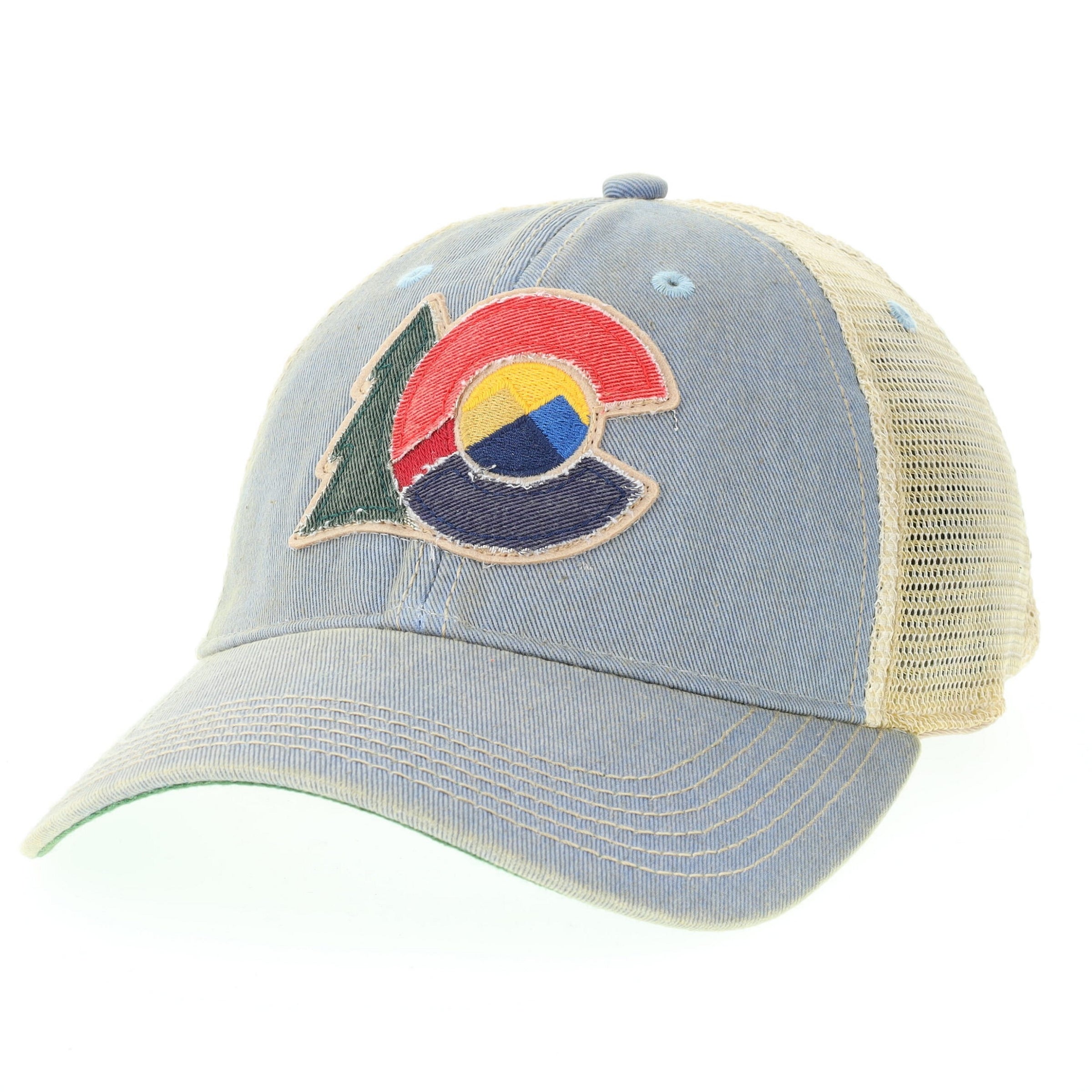 Colorado Trucker Hat - Navy and Beige